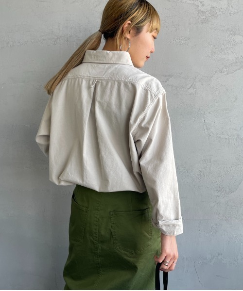 DANTON（ダントン）の「[DANTON/ダントン] ラウンドカラー オックスフォードプルオーバーシャツ(無地)（シャツ/ブラウス・レディース・ホワイト/ライトベージュ・34/36/38）」の22枚目の写真