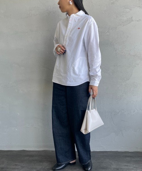 DANTON（ダントン）の「[DANTON/ダントン] ラウンドカラー オックスフォードプルオーバーシャツ(無地)（シャツ/ブラウス・レディース・ホワイト/ライトベージュ・34/36/38）」の11枚目の写真