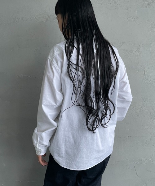 DANTON（ダントン）の「[DANTON/ダントン] ラウンドカラー オックスフォードプルオーバーシャツ(無地)（シャツ/ブラウス・レディース・ホワイト/ライトベージュ・34/36/38）」の16枚目の写真