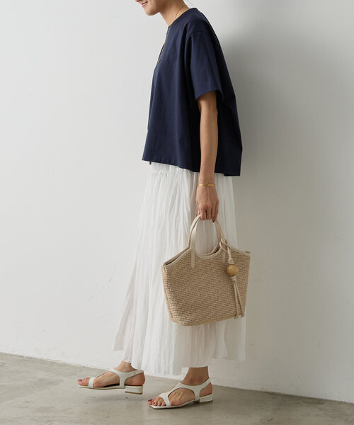 BEARDSLEY（ビアズリー）の「レザーカッティングサンダル（サンダル・レディース・ホワイト/ブラック・22.5cm/23cm/23.5cm/24cm/24.5cm）」の13枚目の写真