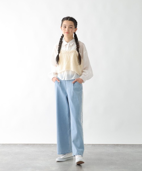 GLOBAL WORK（グローバルワーク）の「テープヤーンニットビスチェ/319691（キャミソール・キッズ・グレー/アイボリー・LARGE/MEDIUM）」の16枚目の写真