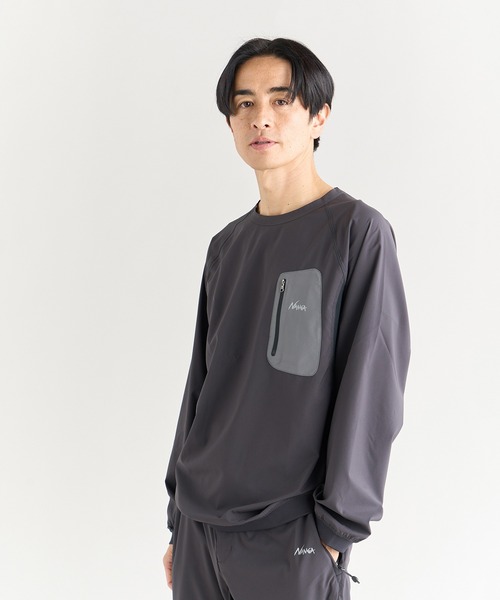 NANGA(ナンガ)の「HYBRID FLEX L/S TOPS/ハイブリッドフレックスロングスリーブトップス(Tシャツ/カットソー・メンズ・グレー/ネイビー/ベージュ/ブラック・S/M/L/XL)」の13枚目の写真