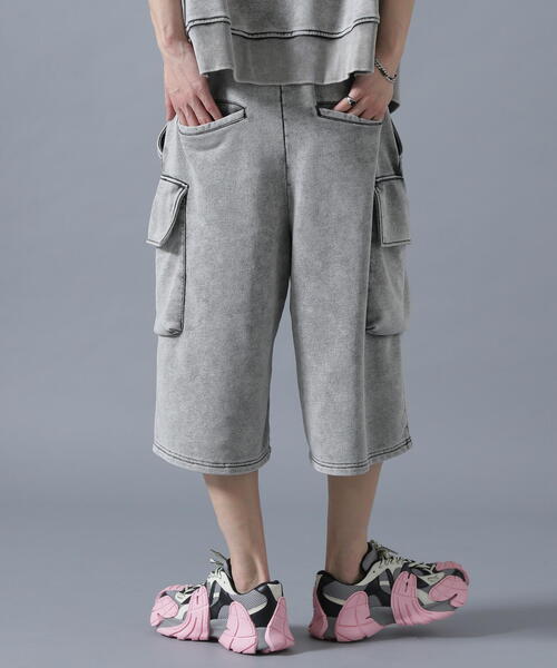 DANKE SCHON(ダンケシェーン)の「DankeSchon/ダンケシェーン/CHEMICALSWEAT CARGO SHORTS(その他パンツ・レディース・グレー/ブラック・L/M)」の4枚目の写真