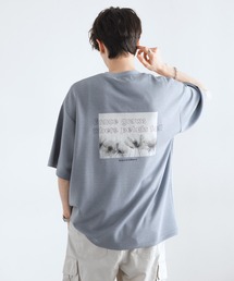 RAGEBLUE | フラワーフォトプリント/オーバーサイズポンチTシャツ(Tシャツ/カットソー)