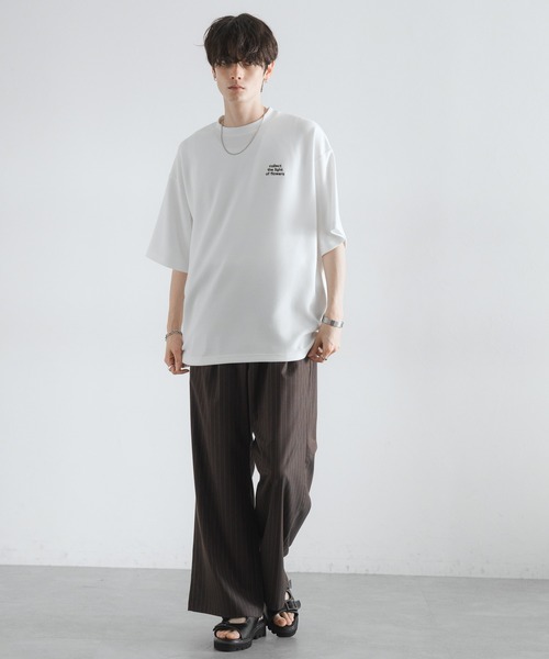 RAGEBLUE（レイジブルー）の「フラワーフォトプリント/オーバーサイズポンチTシャツ（Tシャツ/カットソー・メンズ・ブラック/ライトグレー/ホワイト/ライトブルー/ダークグリーン・SMALL/LARGE/MEDIUM）」の9枚目の写真