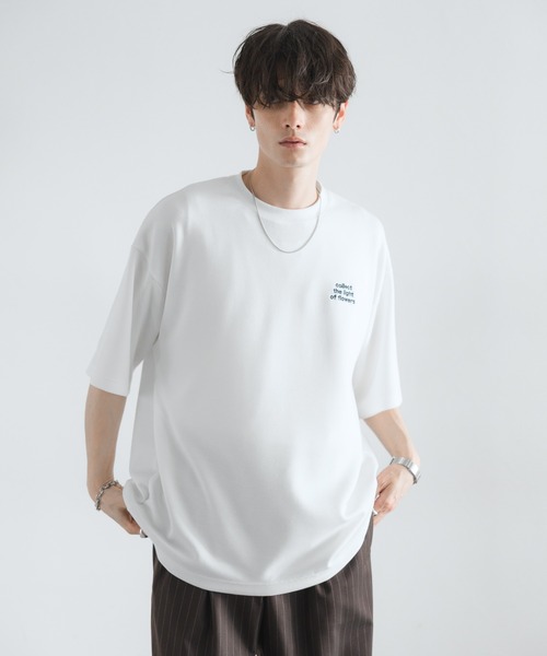 RAGEBLUE（レイジブルー）の「フラワーフォトプリント/オーバーサイズポンチTシャツ（Tシャツ/カットソー・メンズ・ブラック/ライトグレー/ホワイト/ライトブルー/ダークグリーン・SMALL/LARGE/MEDIUM）」の11枚目の写真