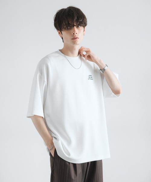 RAGEBLUE（レイジブルー）の「フラワーフォトプリント/オーバーサイズポンチTシャツ（Tシャツ/カットソー・メンズ・ブラック/ライトグレー/ホワイト/ライトブルー/ダークグリーン・SMALL/LARGE/MEDIUM）」の12枚目の写真