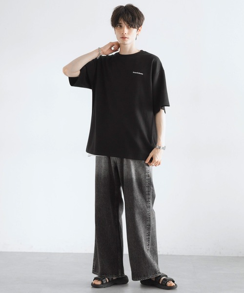 RAGEBLUE（レイジブルー）の「フラワーフォトプリント/オーバーサイズポンチTシャツ（Tシャツ/カットソー・メンズ・ブラック/ライトグレー/ホワイト/ライトブルー/ダークグリーン・SMALL/LARGE/MEDIUM）」の14枚目の写真