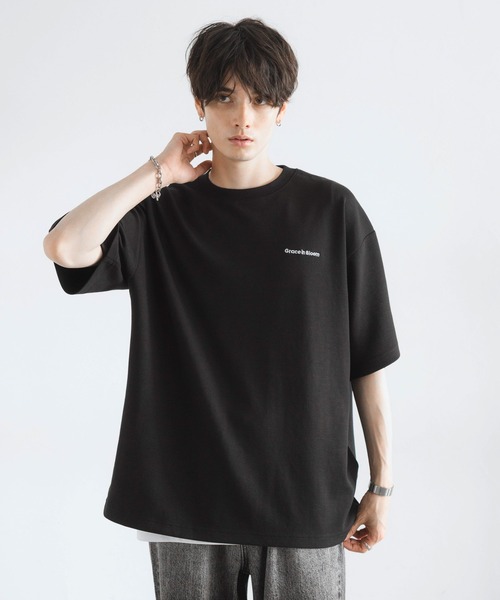 RAGEBLUE（レイジブルー）の「フラワーフォトプリント/オーバーサイズポンチTシャツ（Tシャツ/カットソー・メンズ・ブラック/ライトグレー/ホワイト/ライトブルー/ダークグリーン・SMALL/LARGE/MEDIUM）」の16枚目の写真