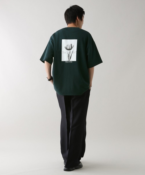 COOL!!★Givency★フラワープリント ショート丈 Tシャツ黒 セール】フラワーフォトプリント/オーバーサイズポンチTシャツ