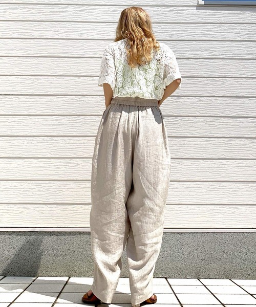 Q（キュー）の「モロッコパンツ（その他パンツ・レディース・ブラック/ベージュ・MEDIUM）」の7枚目の写真