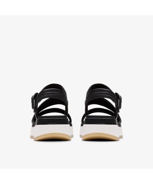 CLARKS ブラック サンダル ヒール 3cm ストラップ 軽量 レザー セール】Tuscan Strap / タスカンストラップ（ブラックレザー