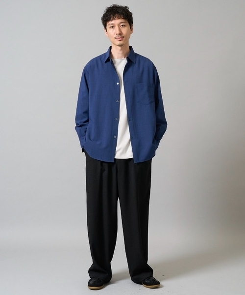 a.v.v(アーヴェヴェ)の「【接触冷感/イージーケア】ワイドシルエットシャツ【春リライト2】(シャツ/ブラウス・メンズ・グリーン/ブルー/チャコールグレー・46/50/48)」の10枚目の写真