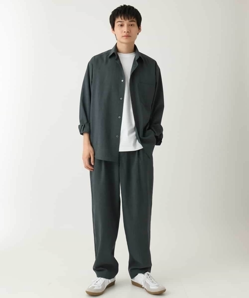 a.v.v(アーヴェヴェ)の「【接触冷感/イージーケア】ワイドシルエットシャツ【春リライト2】(シャツ/ブラウス・メンズ・グリーン/ブルー/チャコールグレー・46/50/48)」の19枚目の写真