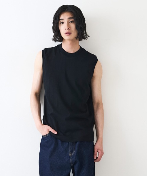 HANES(ヘインズ)の「【HANES/ヘインズ】KURO スリーブレスTシャツ(Tシャツ/カットソー・メンズ・ブラック・SMALL/MEDIUM/LARGE/X-LARGE)」の1枚目の写真