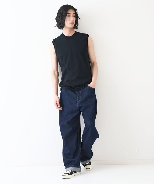 HANES(ヘインズ)の「【HANES/ヘインズ】KURO スリーブレスTシャツ(Tシャツ/カットソー・メンズ・ブラック・SMALL/MEDIUM/LARGE/X-LARGE)」の2枚目の写真