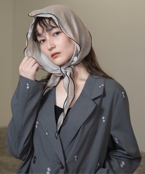 ●日本正規品● piping bicolor パイピングバイカラーシアー / scarf sheer ジャケット・アウター