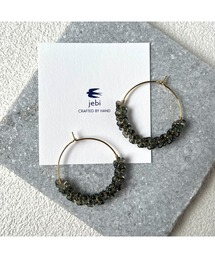 【jebi】【jebi】14kgf / ガラスのジュエルフープピアス(MA)