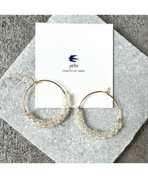 【jebi】【jebi】14kgf / ガラスのジュエルフープピアス(MA)