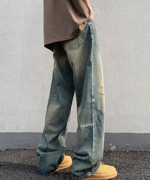 WESTSEA(ウエストシー)の「ヴィンテージライク ダメージデニムパンツ(デニムパンツ・メンズ・ブルー・M/L/XL)」の4枚目の写真