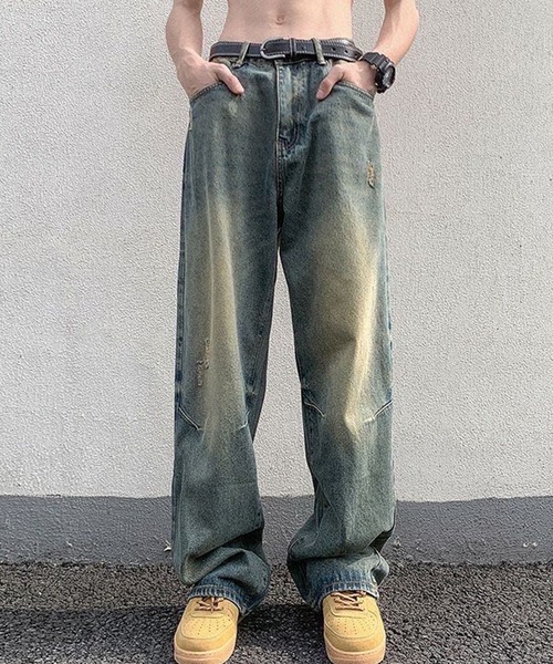 WESTSEA(ウエストシー)の「ヴィンテージライク ダメージデニムパンツ(デニムパンツ・メンズ・ブルー・M/L/XL)」の5枚目の写真