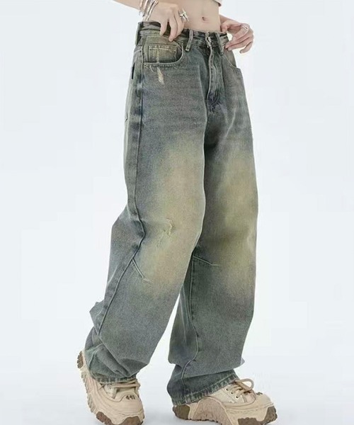 WESTSEA(ウエストシー)の「ヴィンテージライク ダメージデニムパンツ(デニムパンツ・メンズ・ブルー・M/L/XL)」の6枚目の写真