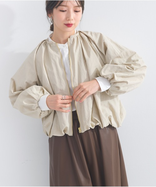 定価30800円 ESTNATION ナイロンタフタギャザーブルゾン 春夏 ESTNATION（エストネーション）の「ESTNATION / ナイロンタフタ