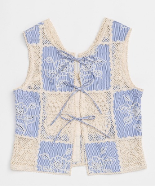 2way Embroidery Vest/2WAYエンブロイダリーベスト 2way Embroidery Vest/2WAYエンブロイダリーベスト【MAISON