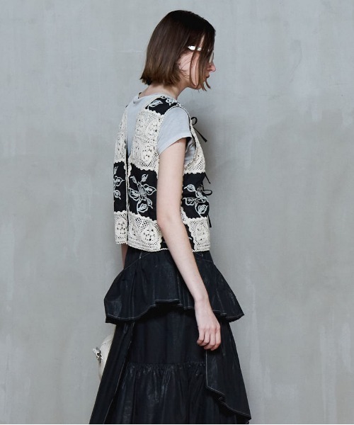MAISON SPECIAL ベスト ジレ Embroidery Vest/エンブロイダリー