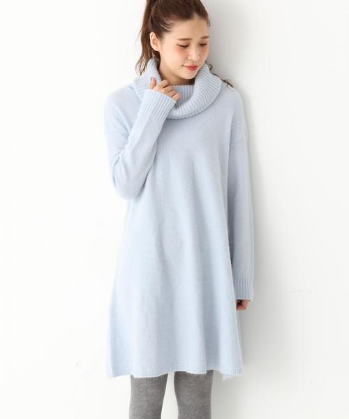 Another Edition(アナザーエディション)の「★★オフタートルチュニックワンピース/ AEBC W/NオフタートルチュニックOP◆(ワンピース・レディース・オフホワイト/グレー/ライトブルー/ブラック・フリー)」の4枚目の写真