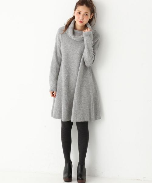 Another Edition(アナザーエディション)の「★★オフタートルチュニックワンピース/ AEBC W/NオフタートルチュニックOP◆(ワンピース・レディース・オフホワイト/グレー/ライトブルー/ブラック・フリー)」の12枚目の写真