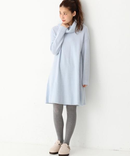 Another Edition(アナザーエディション)の「★★オフタートルチュニックワンピース/ AEBC W/NオフタートルチュニックOP◆(ワンピース・レディース・オフホワイト/グレー/ライトブルー/ブラック・フリー)」の13枚目の写真