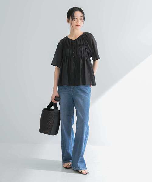 URBAN RESEARCH / アーバンリサーチ コットンボイルシャーリングブラウス URBAN RESEARCH / アーバンリサーチ コットンボイルシャーリング