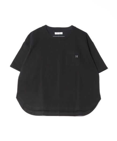 Hエンブロイダリー ラウンドヘムTシャツ ウイメンズ（Tシャツ