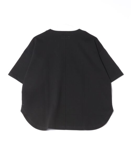 HOLLYWOOD RANCH MARKET(ハリウッドランチマーケット)の「Hエンブロイダリー ラウンドヘムTシャツ ウイメンズ(Tシャツ/カットソー・レディース・ナチュラル/ホワイト/ブラック/ネイビー・ONE SIZE)」の5枚目の写真