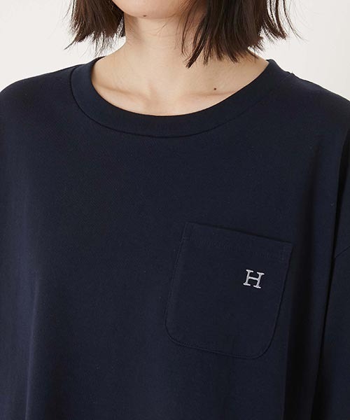 Hエンブロイダリー ラウンドヘムTシャツ ウイメンズ（Tシャツ