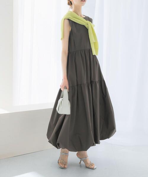 URBAN RESEARCH ROSSO WOMEN(アーバンリサーチ ロッソ)の「バルーンワンピース(ワンピース・レディース・ブラウン系その他/アイボリー/イエロー・FREE)」の2枚目の写真