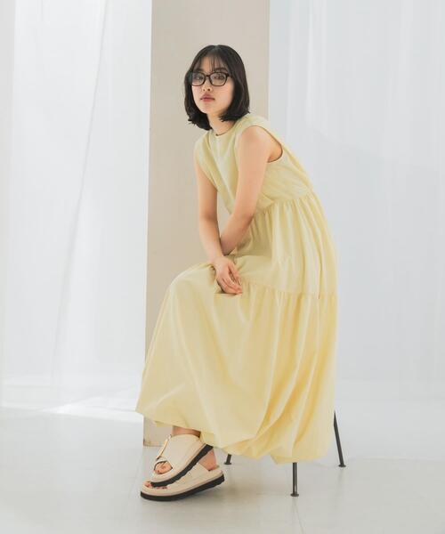 URBAN RESEARCH ROSSO WOMEN(アーバンリサーチ ロッソ)の「バルーンワンピース(ワンピース・レディース・ブラウン系その他/アイボリー/イエロー・FREE)」の3枚目の写真