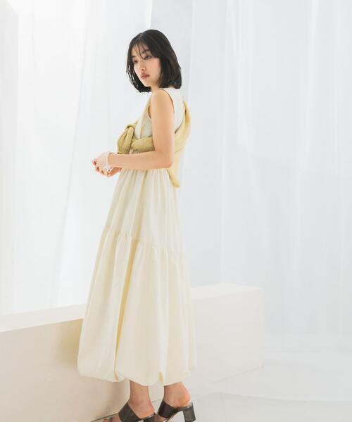 URBAN RESEARCH ROSSO WOMEN(アーバンリサーチ ロッソ)の「バルーンワンピース(ワンピース・レディース・ブラウン系その他/アイボリー/イエロー・FREE)」の8枚目の写真
