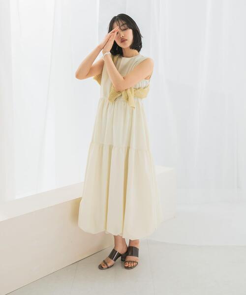 URBAN RESEARCH ROSSO WOMEN(アーバンリサーチ ロッソ)の「バルーンワンピース(ワンピース・レディース・ブラウン系その他/アイボリー/イエロー・FREE)」の9枚目の写真