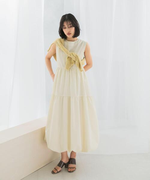 URBAN RESEARCH ROSSO WOMEN(アーバンリサーチ ロッソ)の「バルーンワンピース(ワンピース・レディース・ブラウン系その他/アイボリー/イエロー・FREE)」の10枚目の写真
