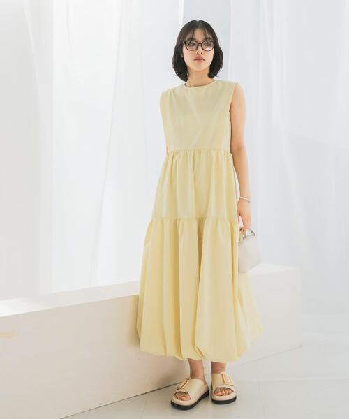 URBAN RESEARCH ROSSO WOMEN(アーバンリサーチ ロッソ)の「バルーンワンピース(ワンピース・レディース・ブラウン系その他/アイボリー/イエロー・FREE)」の13枚目の写真