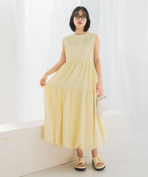 URBAN RESEARCH ROSSO WOMEN(アーバンリサーチ ロッソ)の「バルーンワンピース(ワンピース・レディース・ブラウン系その他/アイボリー/イエロー・FREE)」の14枚目の写真
