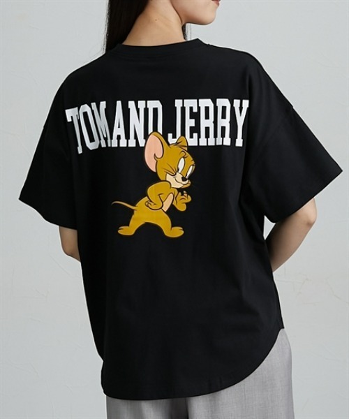 Tom&Jerry(トムアンドジェリー)の「トムとジェリーTシャツ(Tシャツ/カットソー・レディース・ホワイト系/ブラック系/チャコール/ホワイト/ブラック系1/イエロー系1/ホワイト系1・M/L)」の13枚目の写真
