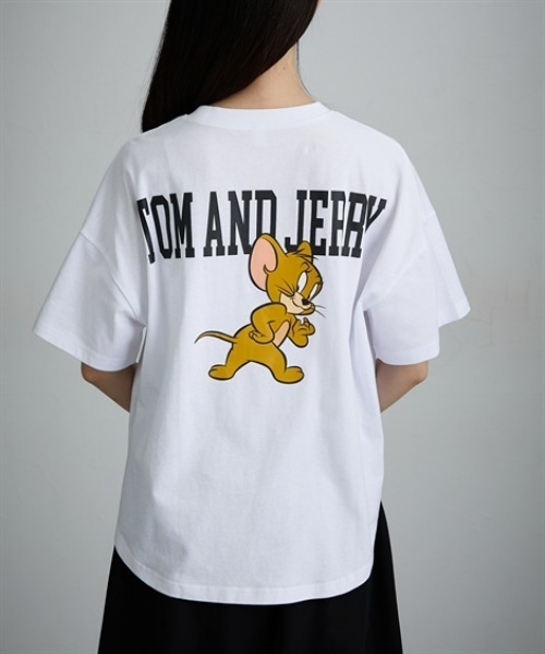 Tom&Jerry(トムアンドジェリー)の「トムとジェリーTシャツ(Tシャツ/カットソー・レディース・ホワイト系/ブラック系/チャコール/ホワイト/ブラック系1/イエロー系1/ホワイト系1・M/L)」の21枚目の写真