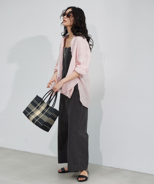 BARNYARDSTORM（バンヤードストーム）の「BARNYARDSTORM / バルーンキャミサロペ（サロペット/オーバーオール・レディース・チャコール/ホワイト・S/M）」の6枚目の写真