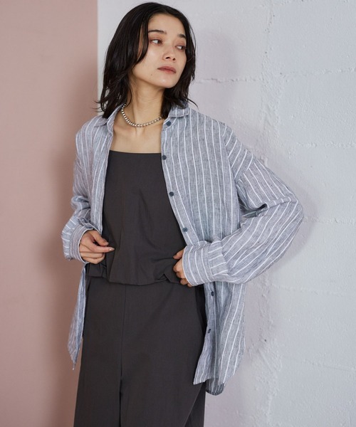 BARNYARDSTORM（バンヤードストーム）の「BARNYARDSTORM / バルーンキャミサロペ（サロペット/オーバーオール・レディース・チャコール/ホワイト・S/M）」の13枚目の写真