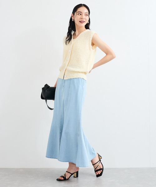 VIS（ビス）の「【洗える】テープヤーンニットベスト（ベスト・レディース・ベージュ系その他/オフホワイト・FREE）」の14枚目の写真