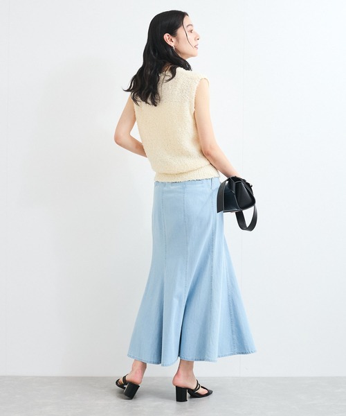 VIS（ビス）の「【洗える】テープヤーンニットベスト（ベスト・レディース・ベージュ系その他/オフホワイト・FREE）」の15枚目の写真