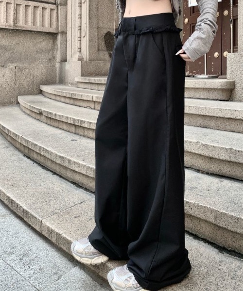 【美品✨】　ミュベール　リボン　スラックス　40 極上ラグジュアリースラックス【BEL24-005】 | BELINDA OFFICIAL